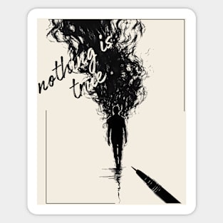 Nothing is Real - Surrealist Line Art Sticker